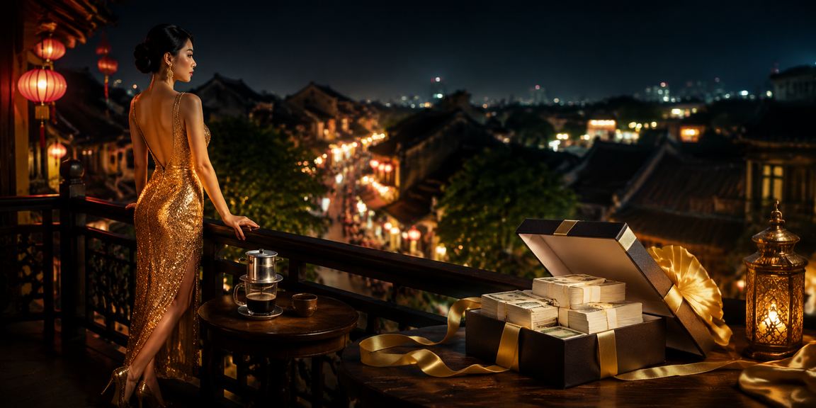Người chơi VIP tại Hà Nội thưởng thức cà phê Việt trong lúc theo dõi kết quả cá cược trực tuyến